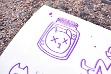 Load image into Gallery viewer, Trippy Cat Stickers - Sleepy Design x Golden Trees
