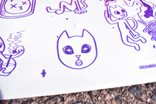 Load image into Gallery viewer, Trippy Cat Stickers - Sleepy Design x Golden Trees