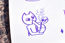 Load image into Gallery viewer, Trippy Cat Stickers - Sleepy Design x Golden Trees