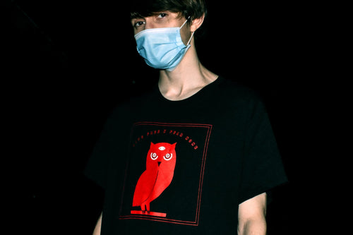 Black Owl T-Shirt [SLEEPY.DESIGN] - SLEEPY.DESIGN