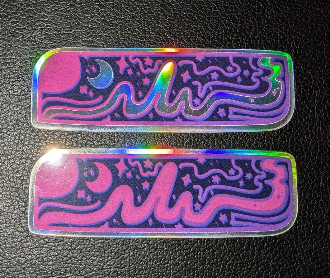 Trippy Holographic Space Stickers