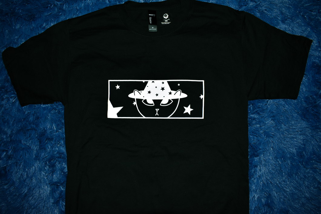 Wizard Cat T-Shirt, Black [SLEEPY.DESIGN]