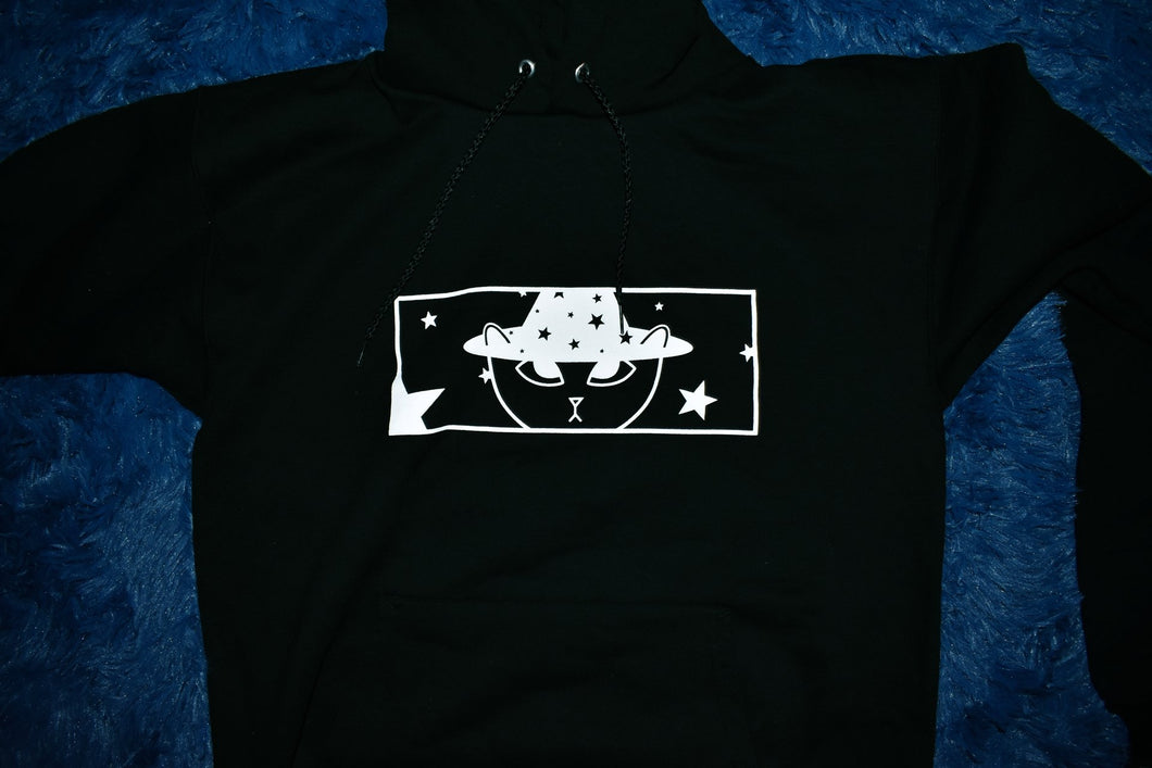 Wizard Cat Hoodie, Black [SLEEPY.DESIGN] - SLEEPY.DESIGN